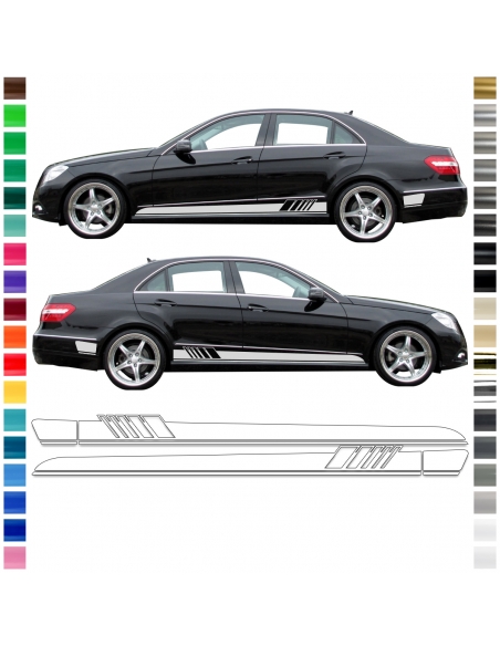 Sticker - Side Stripe Set/Décor suitable for Mercedes-Benz E-Class W212 AMG Edition One in desired color