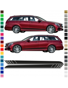 Seitenstreifen Set/Dekor passend für Mercedes-Benz E-Klasse S212 AMG Edition One in Wunschfarbe