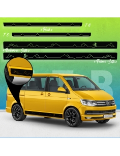 Sticker - side stripe set/décor suitable for Volkswagen / VW T5 & T6 mountain bike standard in desired color