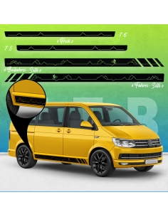 Sticker - Stripe Set/Décor suitable for Volkswagen / VW T5 & T6 Mountainbike Racing in desired color