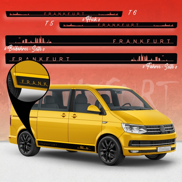 Skyline Frankfurt Seitenstreifen Set für VW T5 & T6 - Individuelles