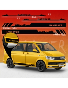 "Skyline Stadt Hannover Seitenstreifen Set für VW T5 & T6 - Racing i