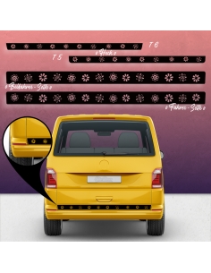 Sticker - Side StripeSet/Décor suitable for Volkswagen / VW T5 & T6 Flowers Standard in desired color