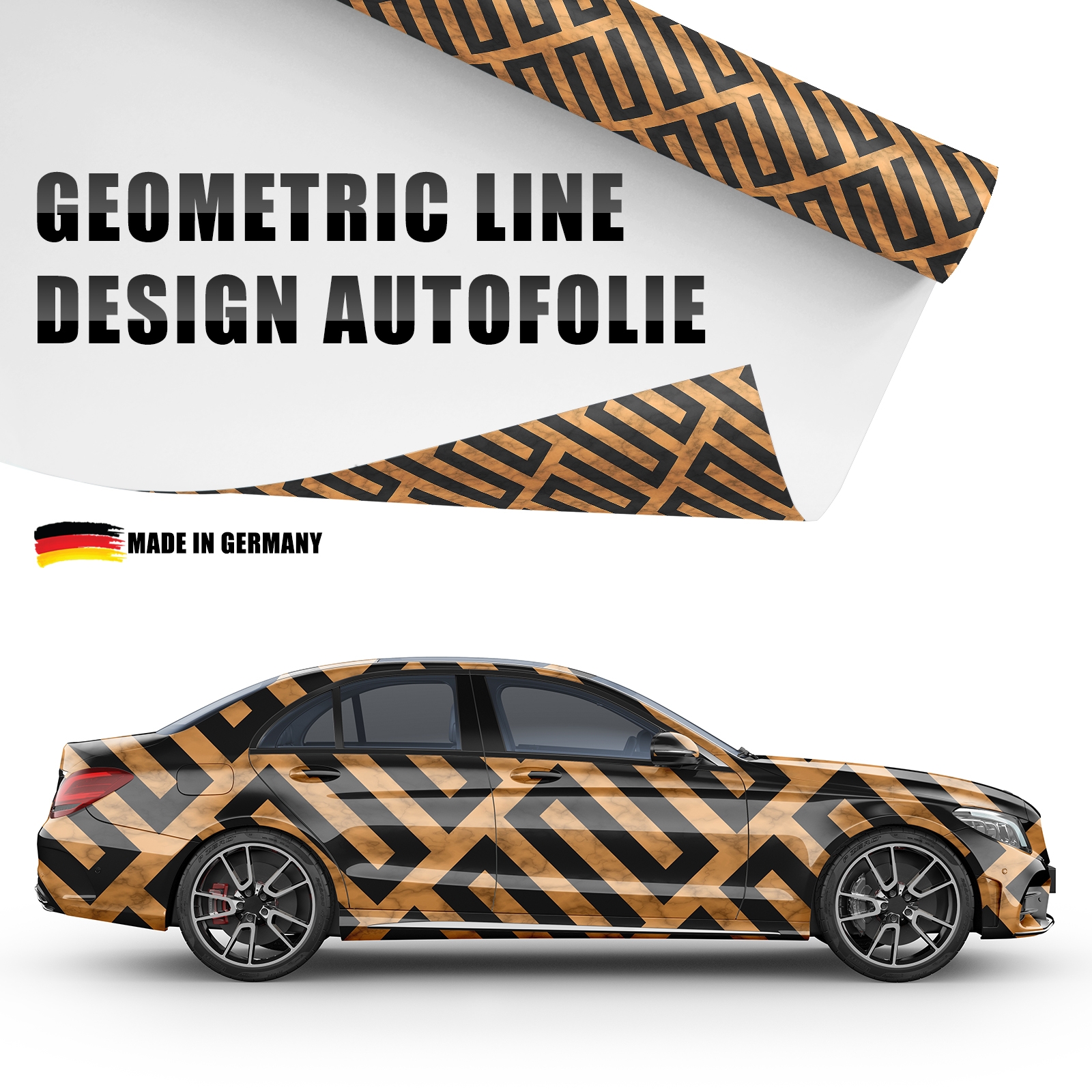 Design Auto-Folie Abstrakte geometrische Linien 3D Car-Wrapping blasenfrei  100x150cm