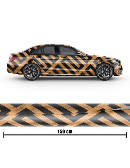 Design Auto-Folie Abstrakte geometrische Linien 3D Car-Wrapping blasenfrei 100x150cm