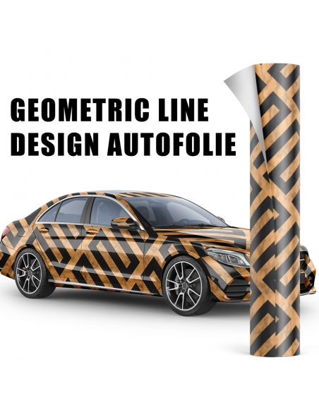 Design Car Foil Abstract Geometric Lines 3D Car Wrapping Bubble Free 100x150cm