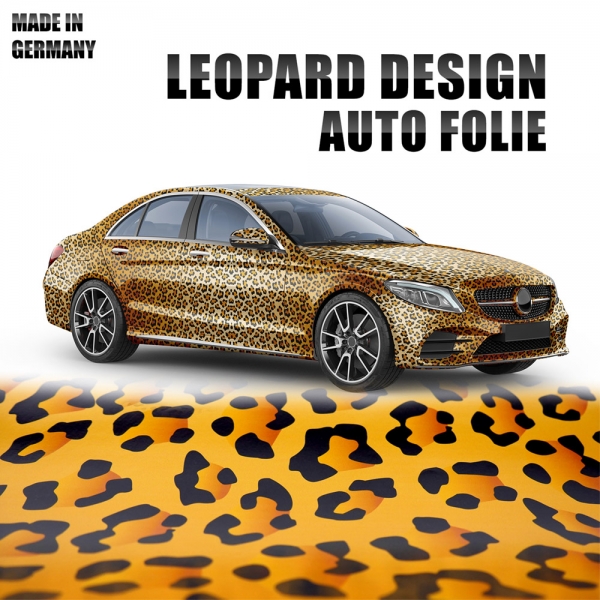 Tiger Leopard 3D Auto-Folie - Luftkanäle, blasenfrei | 100x150cm