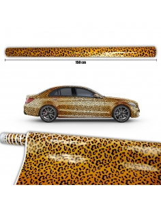 Tiger Leopard 3D Auto-Folie - Luftkanäle, blasenfrei | 100x150cm