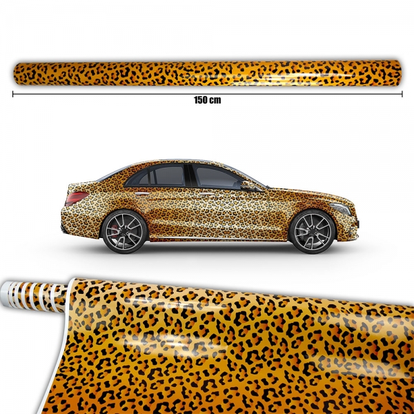Tiger Leopard 3D Auto-Folie - Luftkanäle, blasenfrei | 100x150cm