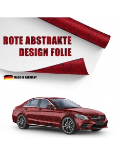 Erlkönig Red Abstract Design Car Foil for Professional Car Wrapping