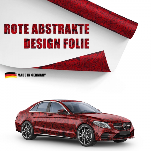 Erlkönig-Rote-Abstrakte-Design Auto-Folie für das profesionelle Car-Wrapping