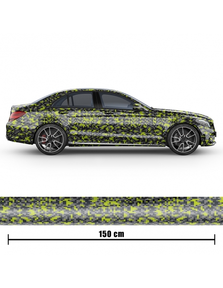 Digital camouflage design car foil for professional car wrapping