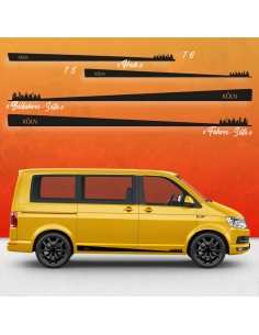 Side Strip Sticker Set, Skyline City of Cologne O komp. with VW T5/T6