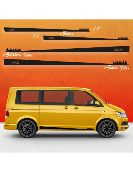 Side Strip Sticker Set, Skyline City of Cologne O komp. with VW T5/T6