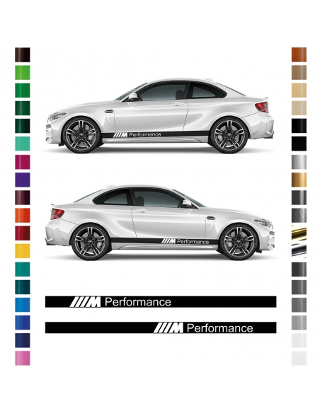 BMW-M Performance Aufkleber Seiten-Streifen Set: Stilvoller Fahrzeug-