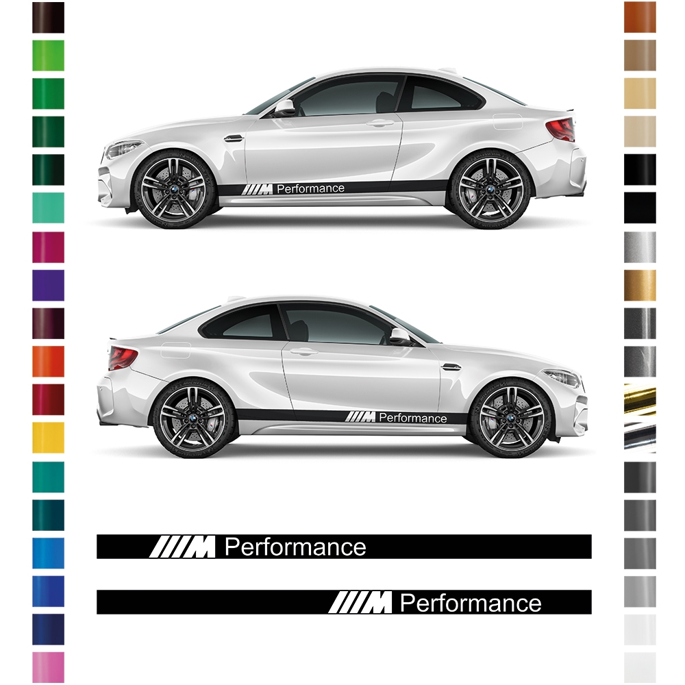 BMW-M Performance Aufkleber Seiten-Streifen Set - Veredeln Sie Ihren