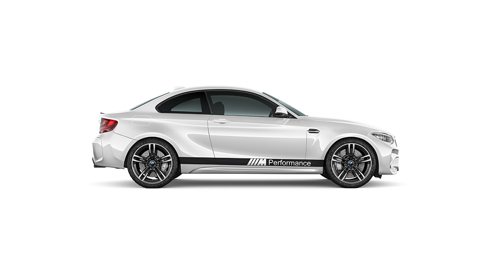 BMW-M Performance Aufkleber Seiten-Streifen Set: Stilvoller Fahrzeug