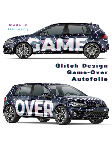 3D Car-Wrapping: Voll-Folierung mit Digital-Druck für ein Glitch Des