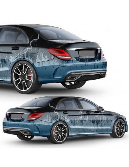 "Thunder Design 3D Car-Wrapping: Voll-Folierung, Digital-Druck, blase