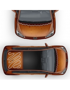 Lebkuchen Design 3D Car-Wrapping - Volle Digitaldruck-Folierung, blas