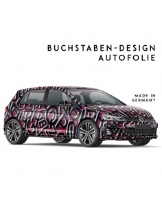 "3D Car-Wrapping: Design Auto-Folie Buchstaben, blasenfrei – 100x15