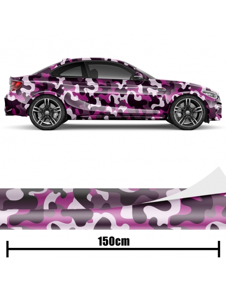 "Lila Camouflage 3D Car-Wrapping: Design Auto-Folie, blasenfrei - 150