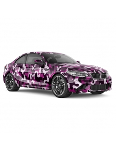 "Lila Camouflage 3D Car-Wrapping: Design Auto-Folie, blasenfrei - 150
