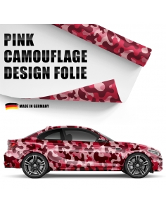 "Pink Camouflage 3D Auto-Folie - Blasenfrei 1500x150cm | Hochwertige