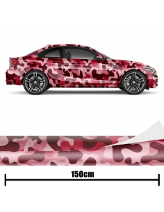 "Pink Camouflage 3D Auto-Folie - Blasenfrei 1500x150cm | Hochwertige