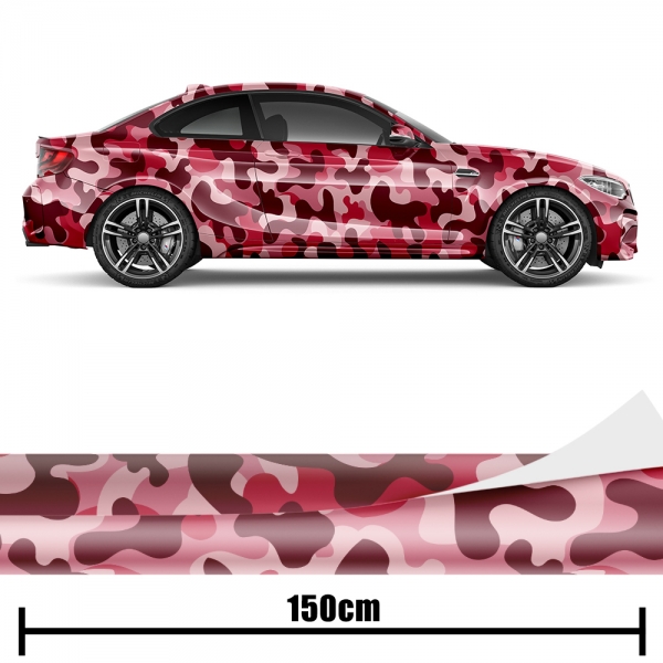 "Pink Camouflage 3D Auto-Folie - Blasenfrei 1500x150cm | Hochwertige