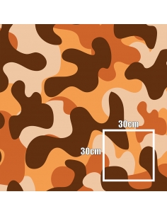 Orange Camouflage 3D Auto-Folie - Blasenfrei & Hochwertig | 1500x150c