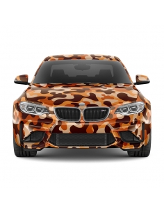 Orange Camouflage 3D Auto-Folie - Blasenfrei & Hochwertig | 1500x150c