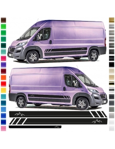 copy of Side stripe set/décor suitable for Fiat Ducato - Mountain Edition (with line) in desired color
