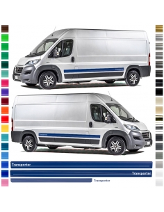 copy of Side stripe set/décor suitable for Fiat Ducato Racing van in desired color