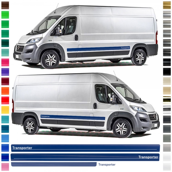 Fiat Ducato Seiten-Streifen Set - Individuelles Dekor in Wunschfarbe