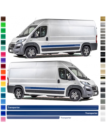 Fiat Ducato Seiten-Streifen Set - Individuelles Dekor in Wunschfarbe