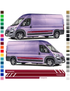 Side stripe set/décor suitable for Fiat Ducato - Van in desired color