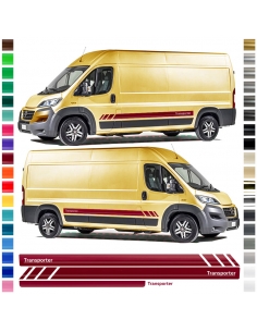 copy of Side stripe set/décor suitable for Fiat Ducato Racing van in desired color
