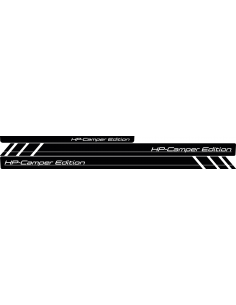 copy of "Clean Racing" side stripes without stroke sticker set/décor suitable for Volkswagen / VW T5 & T6 Bus in desired color