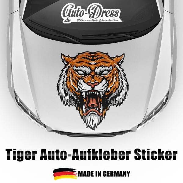 ⭐Universal Auto-Aufkleber, Folie, Design-Folierung 85x78cm - Motiv: Tiger Kopf⭐