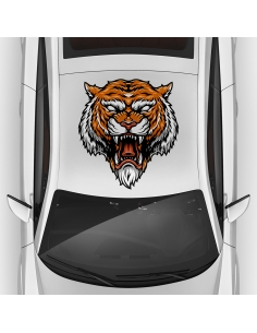 ⭐Universal Auto-Aufkleber, Folie, Design-Folierung 85x78cm - Motiv: Tiger Kopf⭐