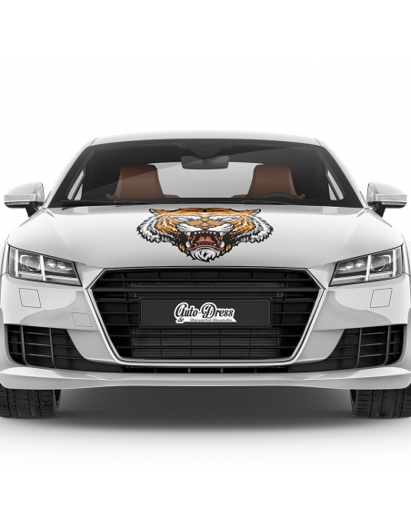 ⭐Universal Auto-Aufkleber, Folie, Design-Folierung 85x78cm - Motiv: Tiger Kopf⭐