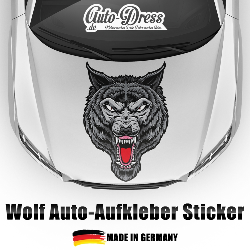 Wolf Kopf Auto-Aufkleber: Universal Folie für Design-Folierung (90x6