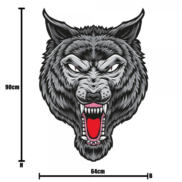 Wolf Kopf Auto-Aufkleber: Universal Folie für Design-Folierung (90x6