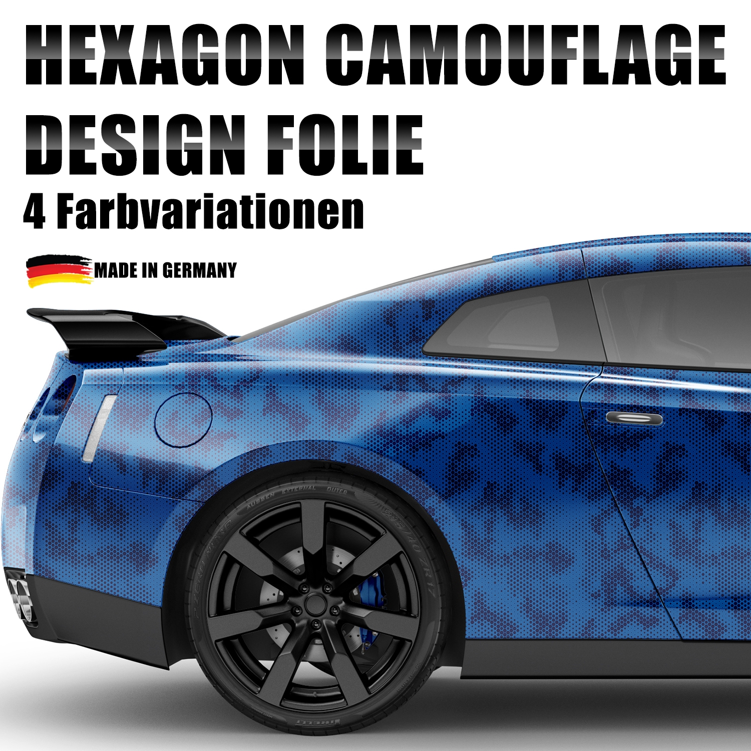 ⭐ design car film hexagon camouflage 3D car-wrapping bubble-free vehicle  film