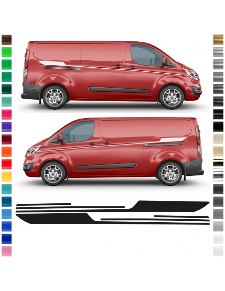 Ford Transit Custom Seiten-Streifen Set - Wunschfarbe | Individuelles