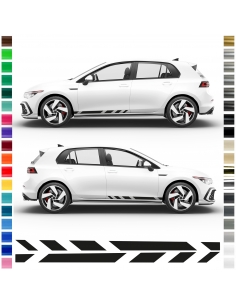copy of Sticker - side stripe set/décor suitable for VW Golf 7 GTI Long with desired text in desired color
