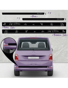 copy of Sticker - Side StripeSet/Décor suitable for Volkswagen / VW T5 & T6 Skyline Stadt Frankfurt Standard in desired color