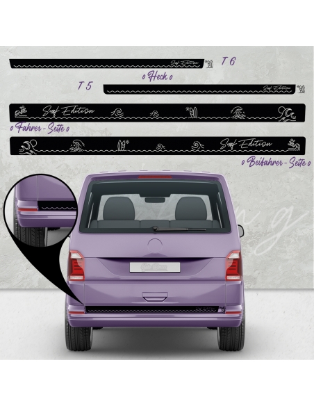 copy of Sticker - Side StripeSet/Décor suitable for Volkswagen / VW T5 & T6 Skyline Stadt Frankfurt Standard in desired color