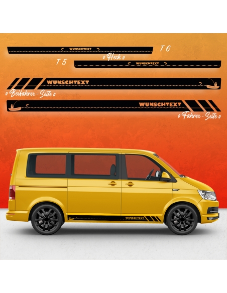 "VW T5 & T6 Seiten-Streifen Set - Perfekt für Professional Fishing R